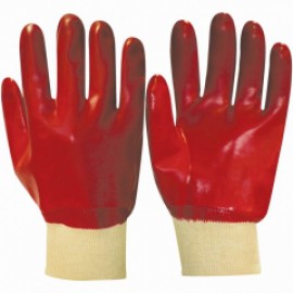 Перчатки "РЕДКОЛ" (основа джерси-100% хлопок, ПВХ покрытие красного цвета),р.L,XL